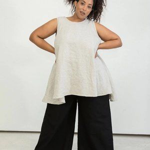 Elizabeth Suzann Harlow Tunic, linen, flax, 2xl